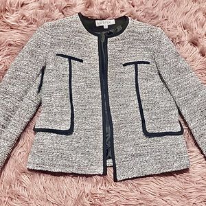 Black and white long sleeve KASPER blazer